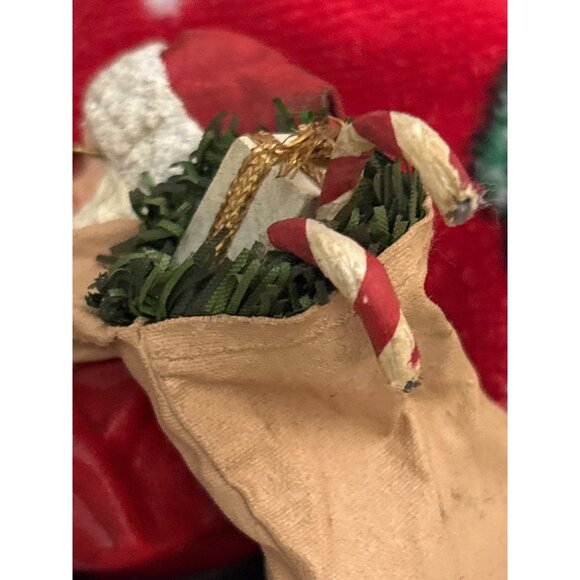 Vintage 1993 Possible Dreams Clothtique Santa Ornament Original Tag Mixed Med - Picture 12 of 13